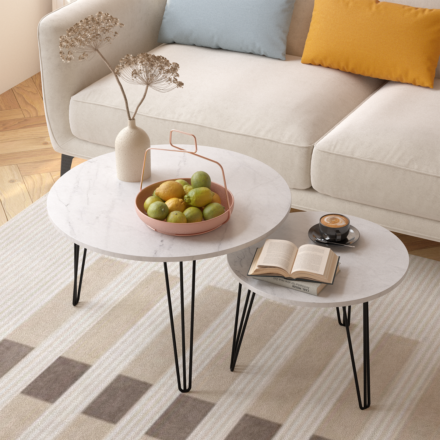 27.56'' Round Nesting Coffee Table (set of 2)