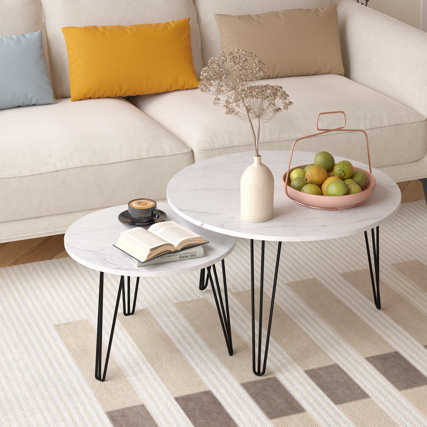 27.56'' Round Nesting Coffee Table (set of 2)