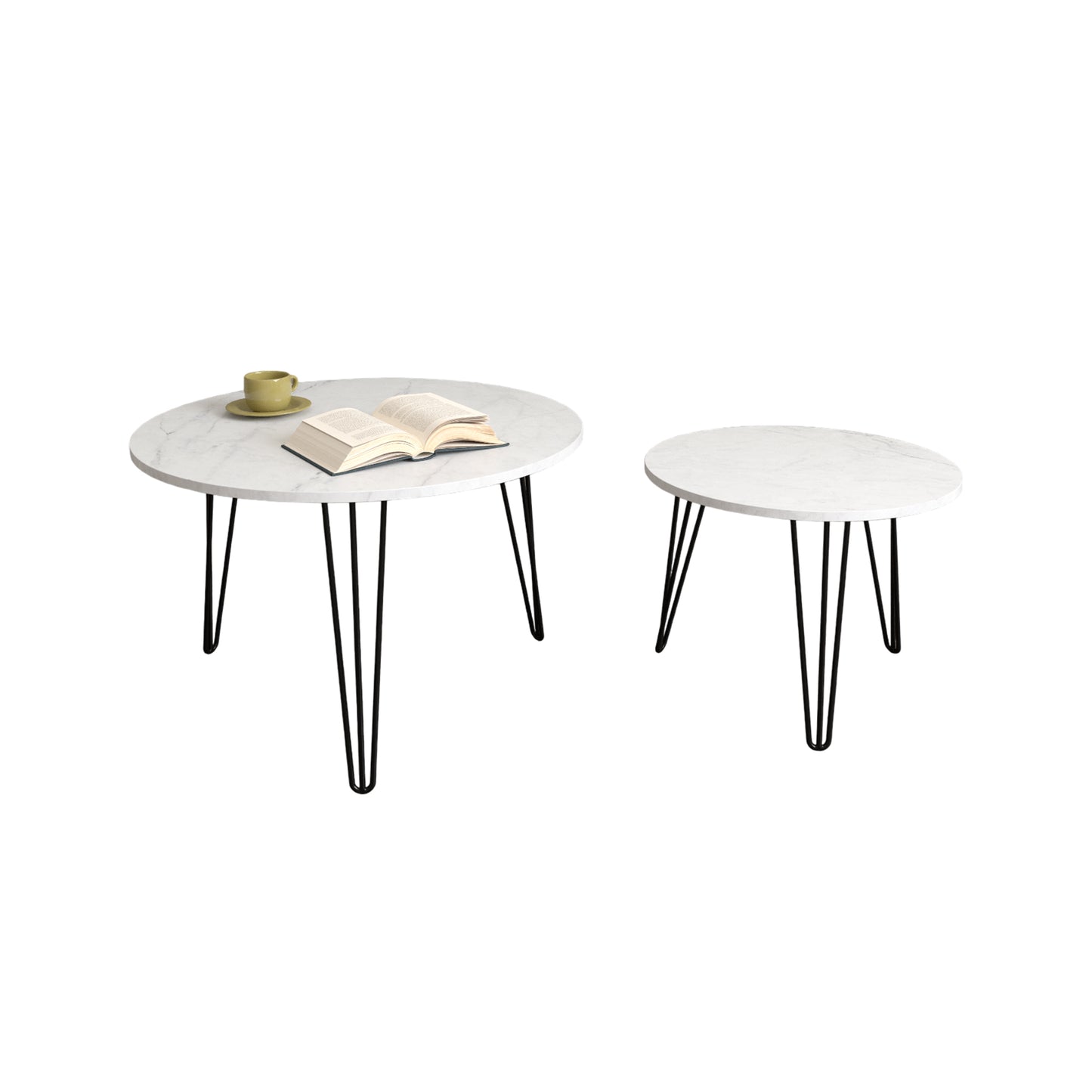 27.56'' Round Nesting Coffee Table (set of 2)