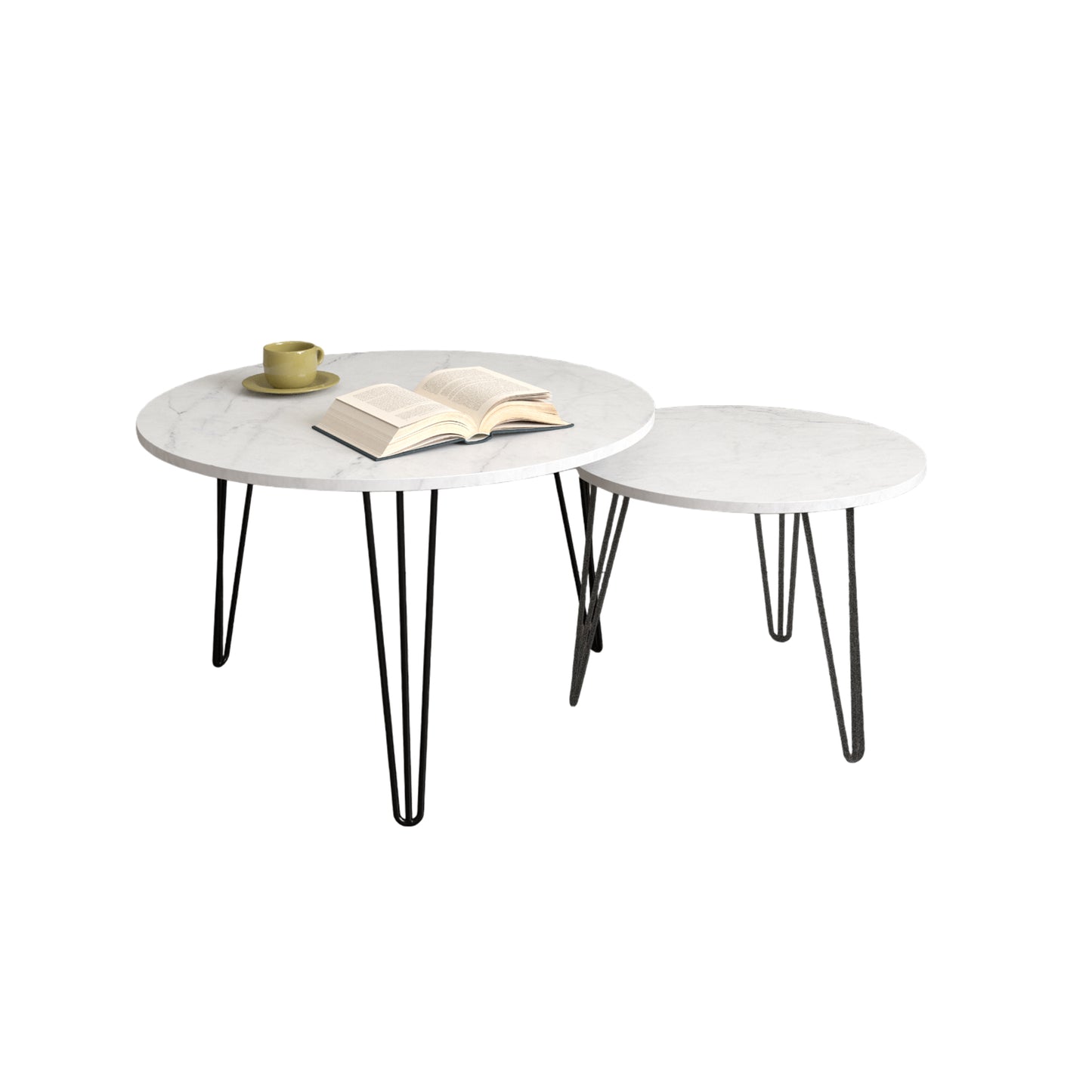 27.56'' Round Nesting Coffee Table (set of 2)