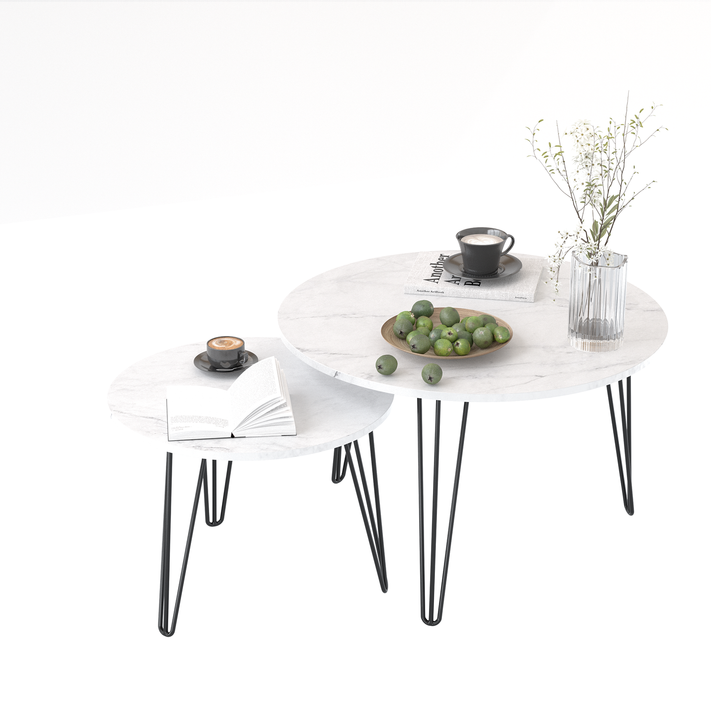 27.56'' Round Nesting Coffee Table (set of 2)